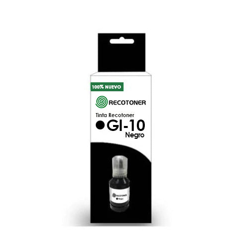 Tinta Botella Canon GI-10 Negro - Recotoner.cl