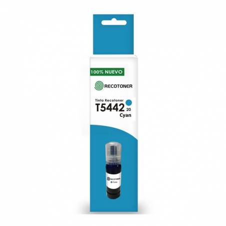 Tinta Botella Epson T544 Cyan - Recotoner.cl