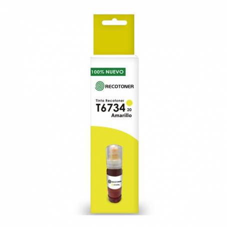 Tinta Botella Epson T673 Amarillo - Recotoner.cl