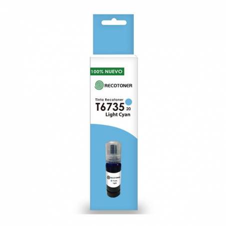 Tinta Botella Epson T673 Cyan Light - Recotoner.cl