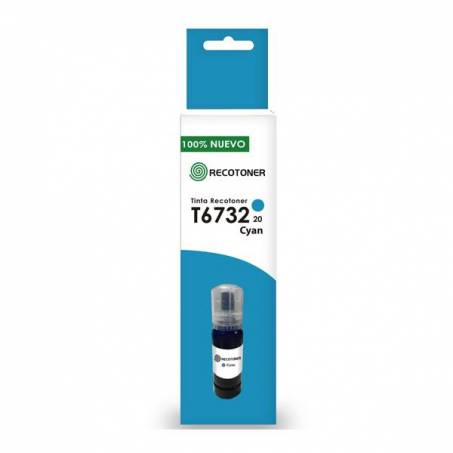 Tinta Botella Epson T 673 Cyan - Recotoner.cl
